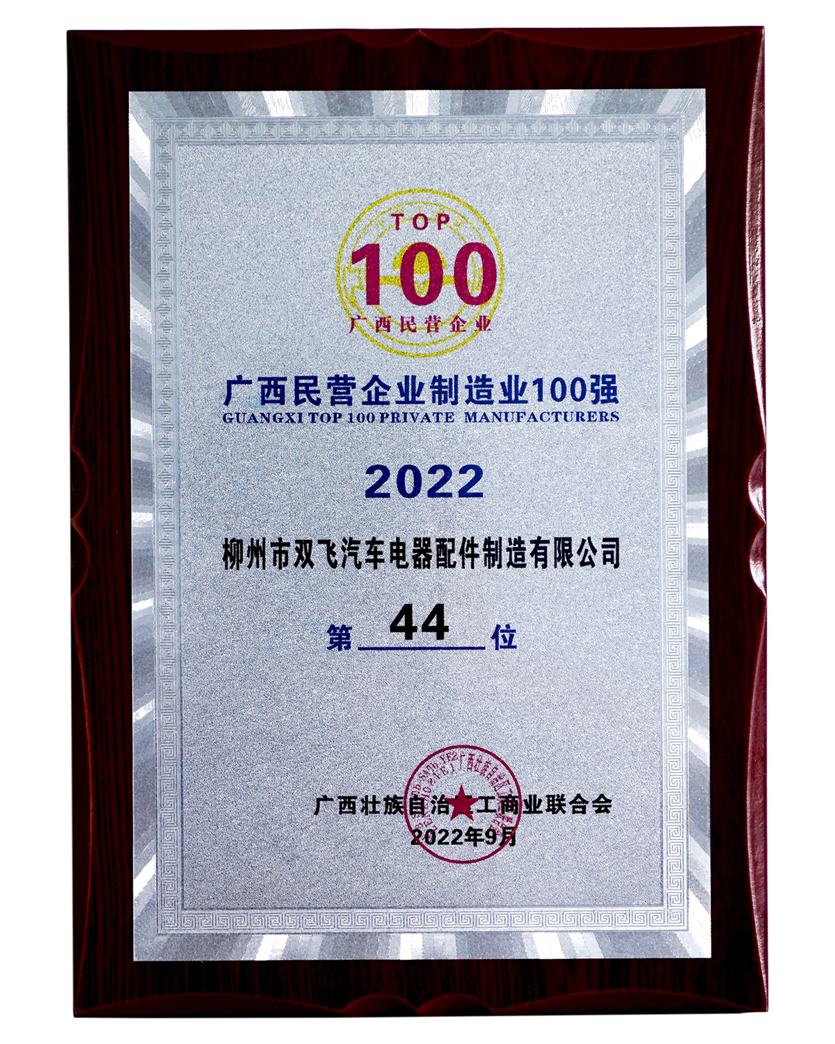 廣西民營企業(yè)制造100強